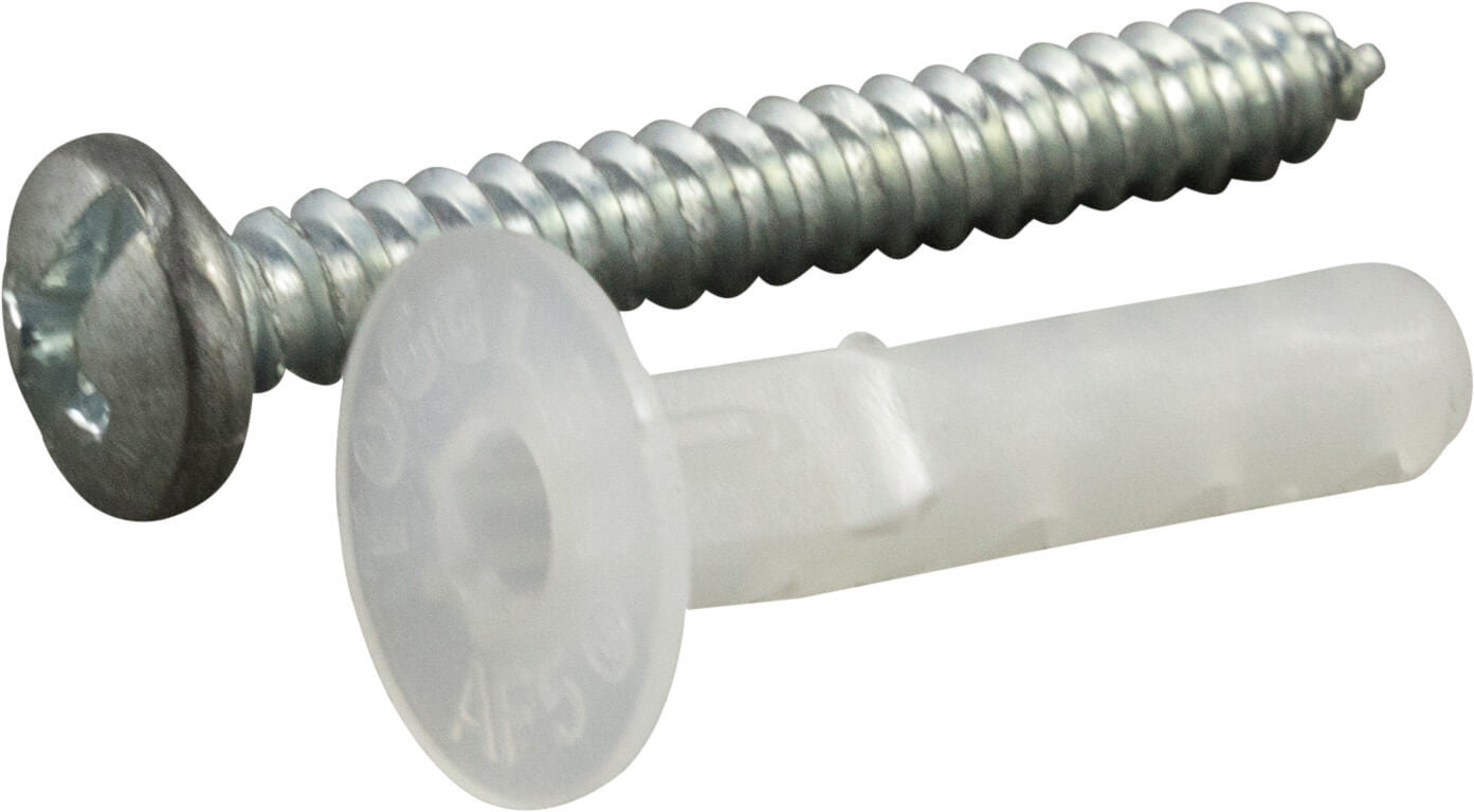 (AF6™) 1/4 ALLIGATOR® Anchor w/ Flange with #10 x 1 1/2 Combo Pan Self Tapping Screws Zinc (6 Pcs) - FMW Fasteners