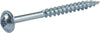 8 x 2 1/2 Combo #2 Sq/Ph Round Washer Head Particle Board Screw T-17 Zinc Plated (2000) - FMW Fasteners