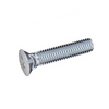 1/2-13 x 1 1/4 Grade 5 Plow Bolt No. 3 Head Fully Threaded Zinc Plated - Package (50)