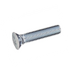 3/4-10 x 2 Grade 5 Plow Bolt No. 3 Head Fully Threaded Zinc Plated - Bulk (125)