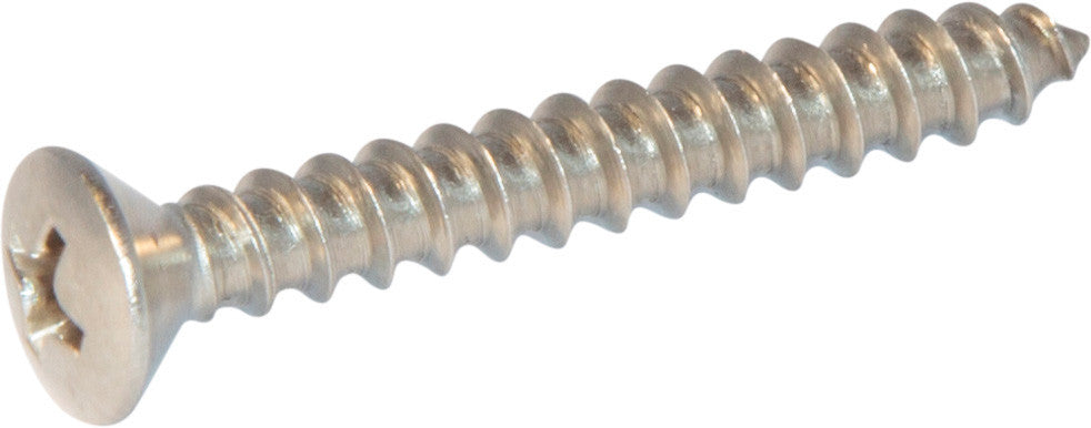 12 x 1 1/4 Phillips Oval Sheet Metal Screw 18-8 (A2) Stainless Steel - FMW Fasteners