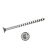 1/4 x 2 3/4 Simpson Flat Head Titen Turbo™ Concrete and Masonry Screw Anchor Zinc Plated w/ Ceramic Coat Silver (T30 6-Lobe) - Box (1000)