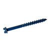 1/4 x 4 Simpson Hex Head Titen Turbo™ Concrete and Masonry Screw Anchor Zinc Plated w/ Ceramic Coat Blue (5/16 in. Hex) - Box (100)