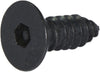 6 x 3/8 Tamper Resistant Hex Flat Head Socket Sheet Metal Screw Steel Black (1/8) - FMW Fasteners