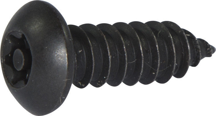 14 x 3/4 Tamper Resistant Torx Drive Button Head Sheet Metal Screw Steel Black (T-27) - FMW Fasteners