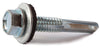 12-24 x 2 Hex Washer Head Self Drilling Screw TEK 5 w/ Neo Washer Zinc Plated - FMW Fasteners