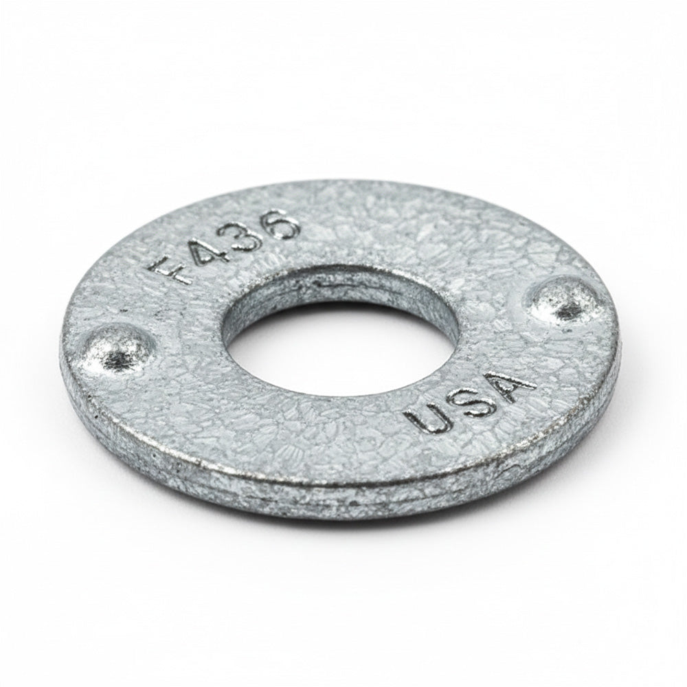 1 F436 Structural Flat Washer Hot Dipped Galavanized Domestic USA - Carton (500)