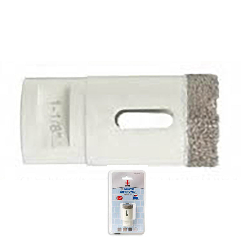 7/8" ITM White Diamond Tile Bit 5/8 in. Thread OAL 2 3/8 in. Drilling 1 1/4 in.