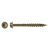 1/4 x 3 Strong-Point  Unslotted Indented Hex Washer Head Knurl Type 17 WAR Coated Timber Screw - Carton (1000)