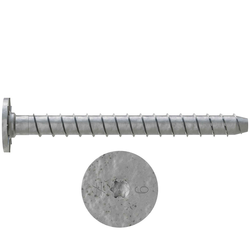 1/2 x 8 Simpson Titen HD® Washer-Head Style Heavy-Duty Screw Anchor Mechanically Galvanized - Box (15)
