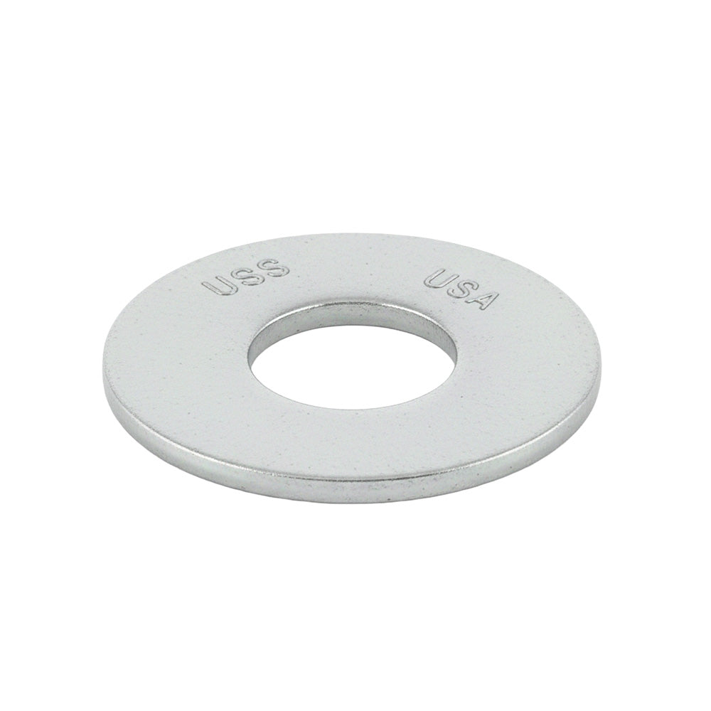 1/4 USS Flat Washer Med Carbon Through Hardened Zinc CR+3 Domestic USA -  Package (100)