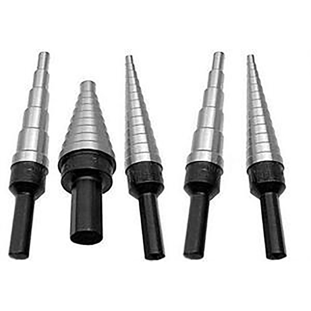 Debit Bit 5 Piece Unibit HSS Step Drill Bit Set (Sizes #1 - #5), VAC1-5SET – FMW ...