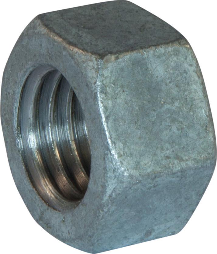 1 1/8-7 Grade 2 Finished Hex Nut Hot Dipped Galvanized - FMW Fasteners