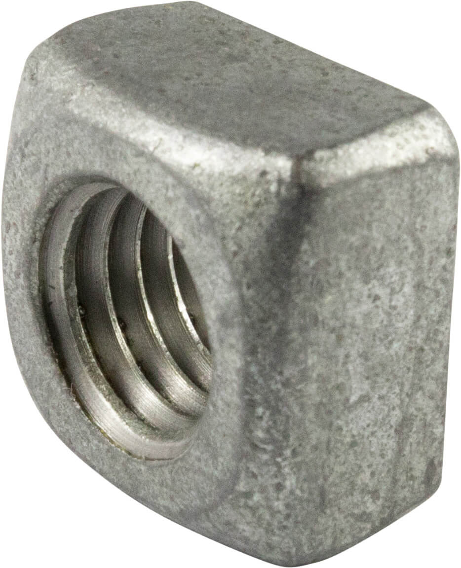 1/4-20 Grade 2 Steel Square Nuts – Zinc Plated, Coarse Thread (Pick Quantity)