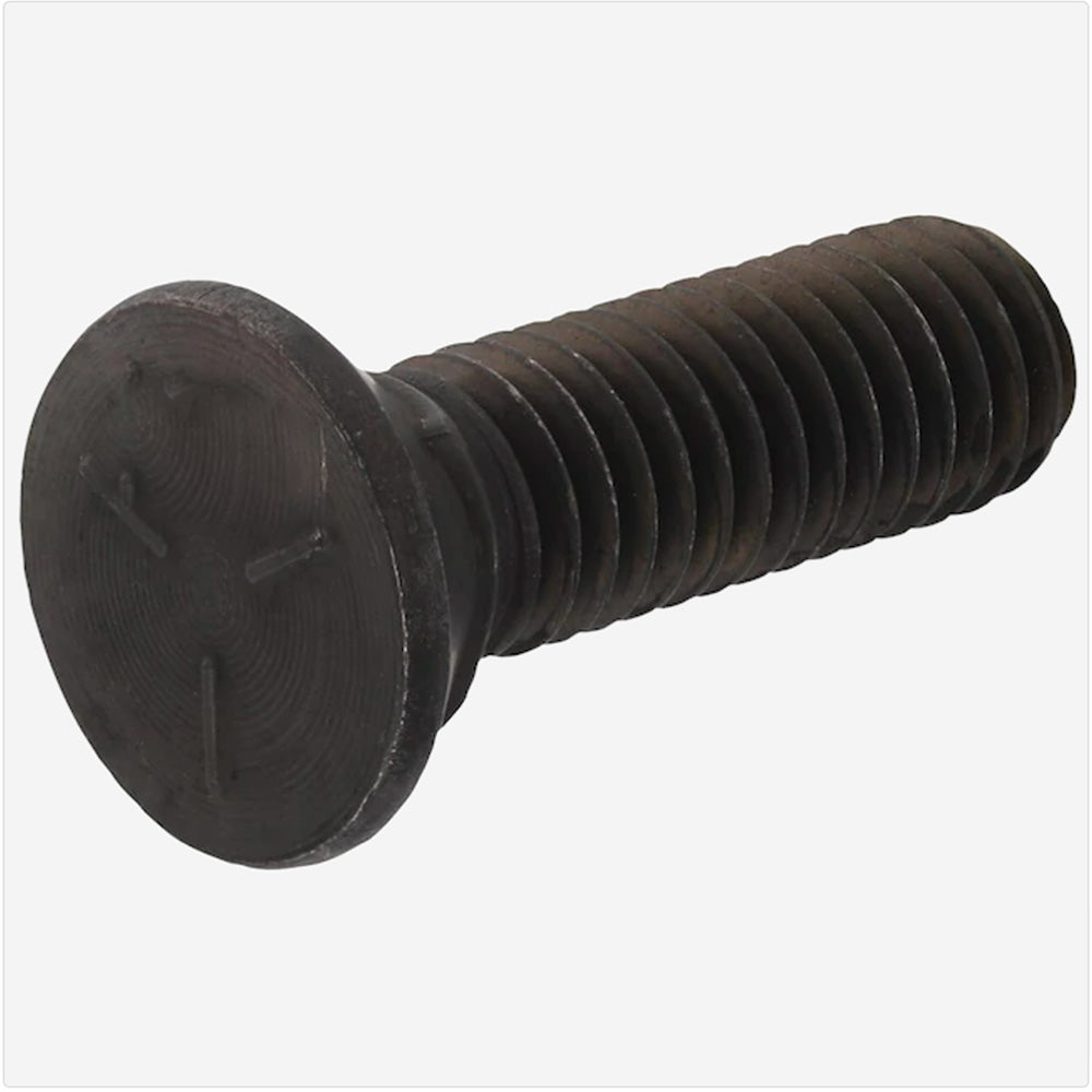 3/4-10 x 3 Grade 5 Plow Bolt No. 3 Head Fully Threaded Plain - Bulk (100)