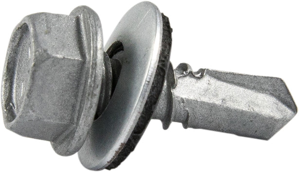 12-24 x 7/8 Hex Washer Head Self Drilling Screw TEK 4 with Neo Washer Strong-Shield Coated
