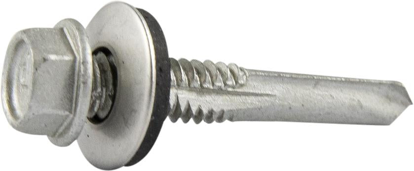 12-24 x 2 Hex Washer Head Self Drilling Screw TEK 5 with Neo Washer Strong-Shield Coated