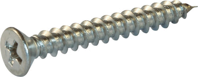 6 x 3/8 Phillips Flat Sheet Metal Screw 18-8 (A2) Stainless Steel - FMW Fasteners