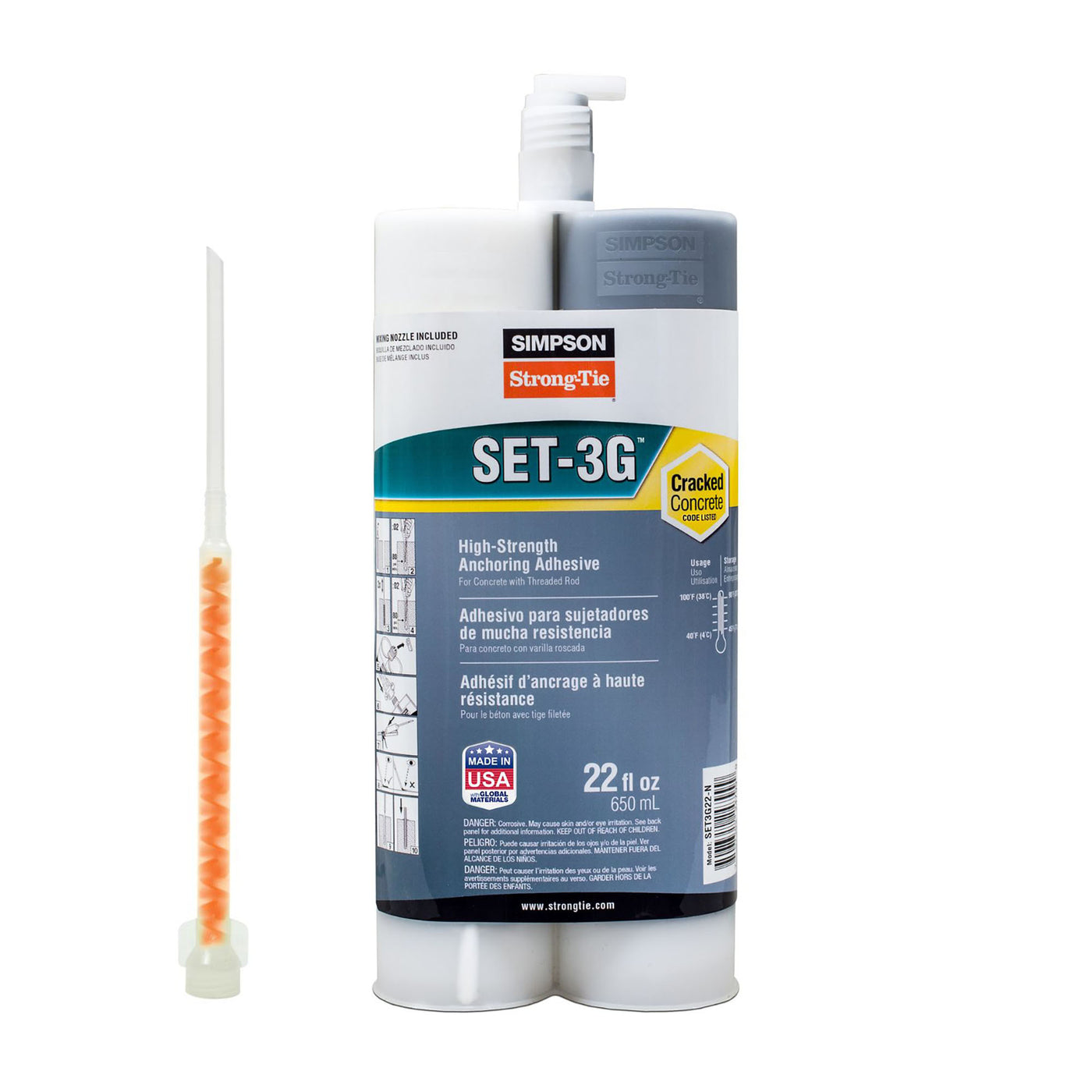 Simpson Epoxy Chart.pdf Simpson SET-3G™ High-Strength Epoxy Adhesive with EMN22i Adhesive Mixi ...