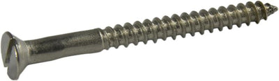 14 x 3 Slotted Flat Head Wood Screw 304 Stainless Steel - FMW