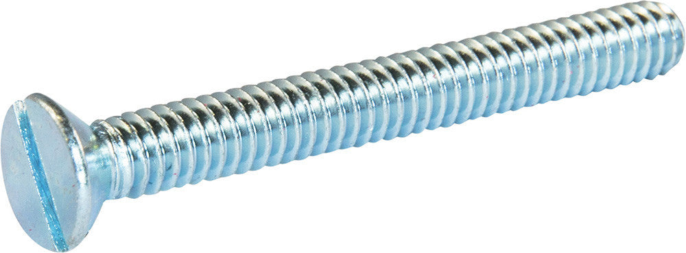 1/2-13 x 4 Slotted Flat Machine Screw Zinc Plated - FMW Fasteners