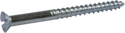 8 x 2 Slotted Flat Wood Screw Zinc Plated - FMW