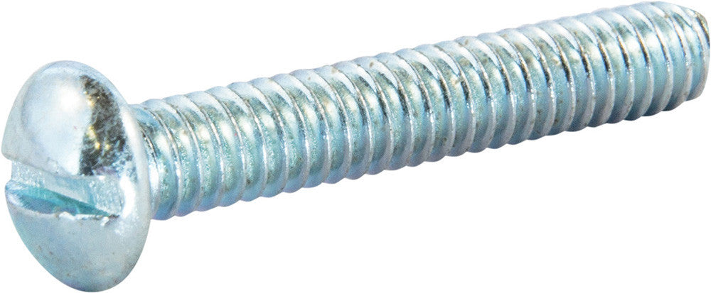 10-24 x 4 Slotted Round Machine Screw Zinc Plated – FMW Fasteners