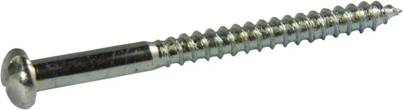 12 x 4 Slotted Round Head Wood Screw Zinc Plated - FMW