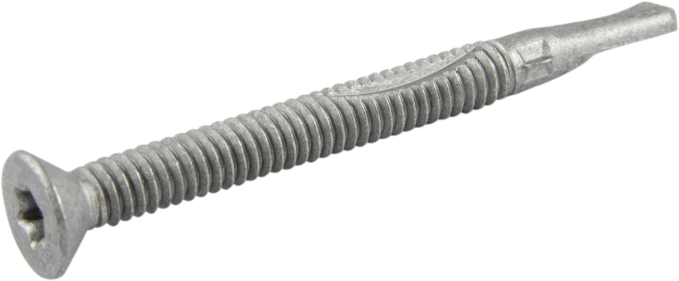 1/4-20 x 2 3/4 Star Flat Head Reamer Self Drilling Screws w/ Wings 410 Stainless Steel Strong Shield Coated - Carton (800)