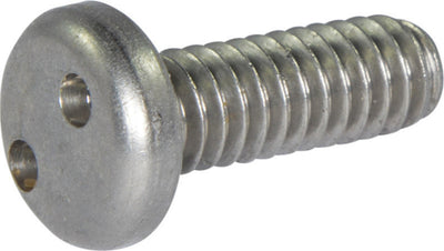 8-32 x 1 1/2 Tamper Resistant Drilled Spanner Pan Head Machine Screw 18-8 Stainless Steel - FMW Fasteners