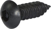 10 x 3/8 Tamper Resistant Hex Button Head Socket Sheet Metal Screw Steel Black (5/32) - FMW Fasteners