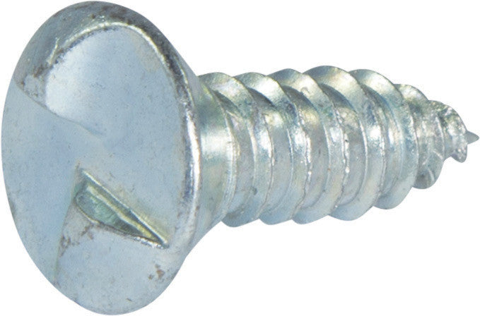 10 x 1 Tamper Resistant One Way Oval Sheet Metal Screw Zinc - FMW Fasteners