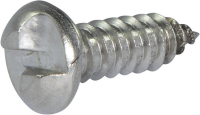 10 x 1 1/2 Tamper Resistant One Way Round Head Sheet Metal Screw 18-8 Stainless Steel - FMW Fasteners