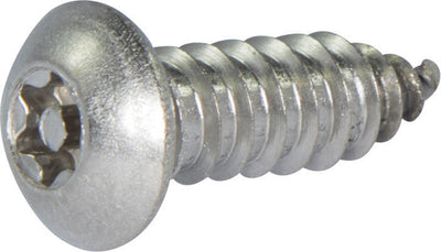 6 x 1 1/2 Tamper Resistant Torx Button Head Sheet Metal Screw 18-8 Stainless Steel (T-10) - FMW Fasteners