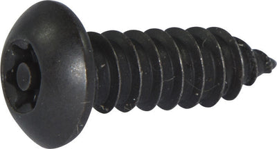 10 x 3/4 Tamper Resistant Torx Drive Button Head Sheet Metal Screw Steel Black (T-25) - FMW Fasteners