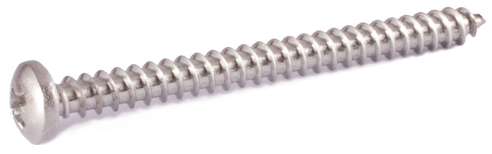 14 x 1 3/4 Phillips Pan Sheet Metal Screw 18-8 (A2) Stainless Steel - FMW Fasteners