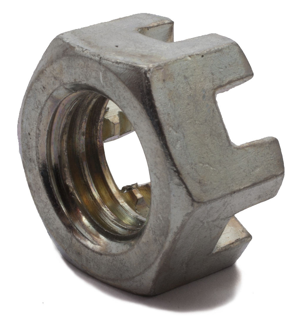 5/8-11 Slotted Hex Nut Zinc Plated - FMW Fasteners