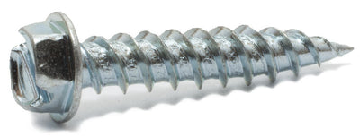 10 x 1 1/2 Slotted Hex Washer Self Piercing Screw Zinc Plated (1/4 drive) - FMW Fasteners