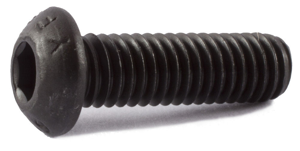 M3-0.50 x 30  Button Socket Cap Screw 12.9 Alloy ISO 7380 Black Oxide - Metric - FMW Fasteners