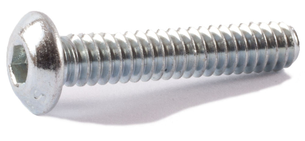 8-32 x 1/4 Button Socket Cap Screw Zinc - FMW Fasteners