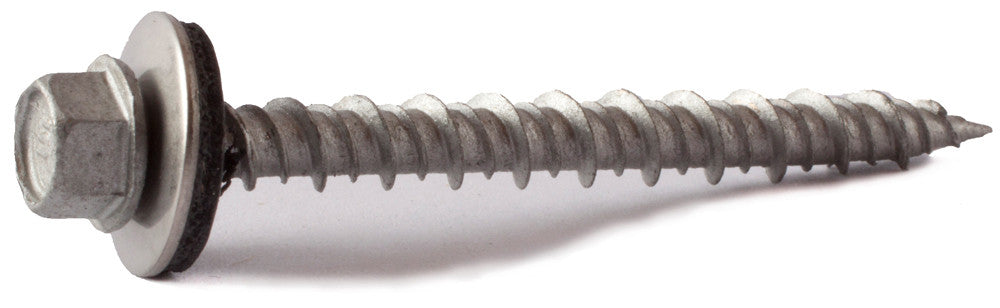 10 x 1 1/2 Hex Washer Head Pole Gripper Screw w/ Bonded Washer Hi-Low Thread T17 Strong-Shield™ - FMW Fasteners