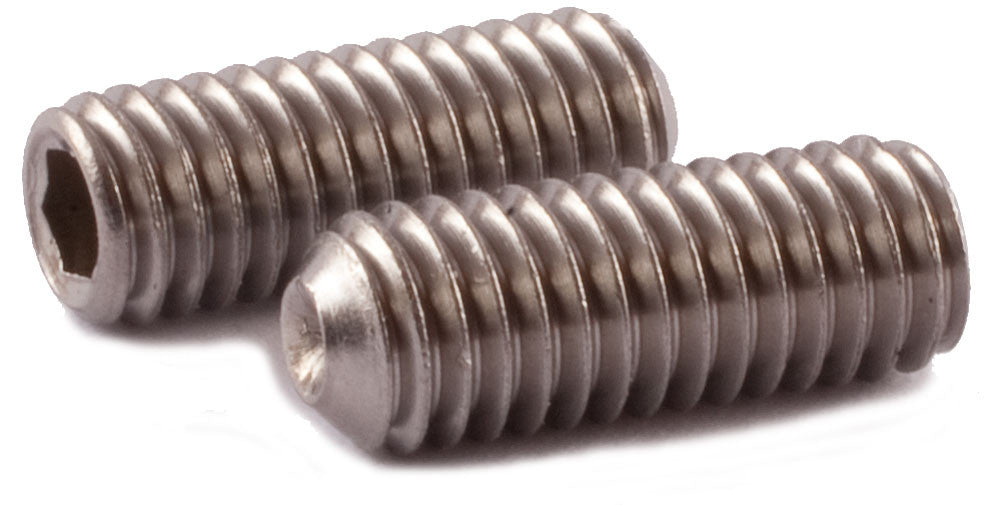 M3-0.50 x 10 Socket Set Screw Cup Point DIN 916 A2 (18-8) Stainless Steel - FMW Fasteners