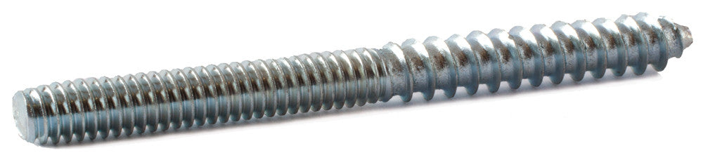 3/8-16 x 2 1/2 Hanger Bolt Fully Threaded Zinc Plated - FMW Fasteners