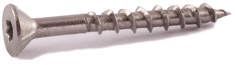 #12 x 4 Simpson Flat-Head Deck-Drive™ DWP Wood Screws 305 Stainless Steel (T27) - Box (5 lb. - 180)