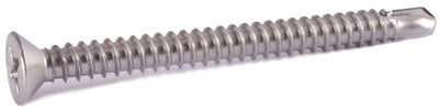 14-14 x 3/4 Phillips Flat Self Drill Screw 410 SS - FMW Fasteners