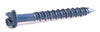 1/4 x 4 Slotted Hex Hi-Low Thread Concrete Screws Blue Ceramic Coated (500) - FMW Fasteners