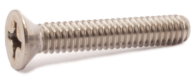 1/4-20 x 3/8 Phillips Flat Machine Screw 18-8 SS - FMW Fasteners