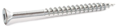 8 x 3/4 Square Flat Particle Board Screw w/ Nibs T17 Zinc Plated - Carton (10,000) - FMW Fasteners