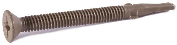 1/4-20 x 4 3/4 Phillips Flat with Wings Self Drill Screw WAR Coated